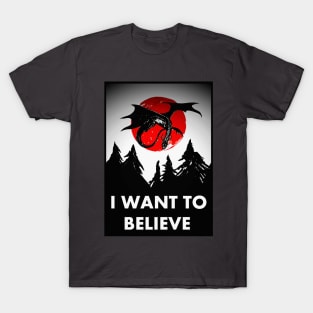 i want to believe dragon x files T-Shirt